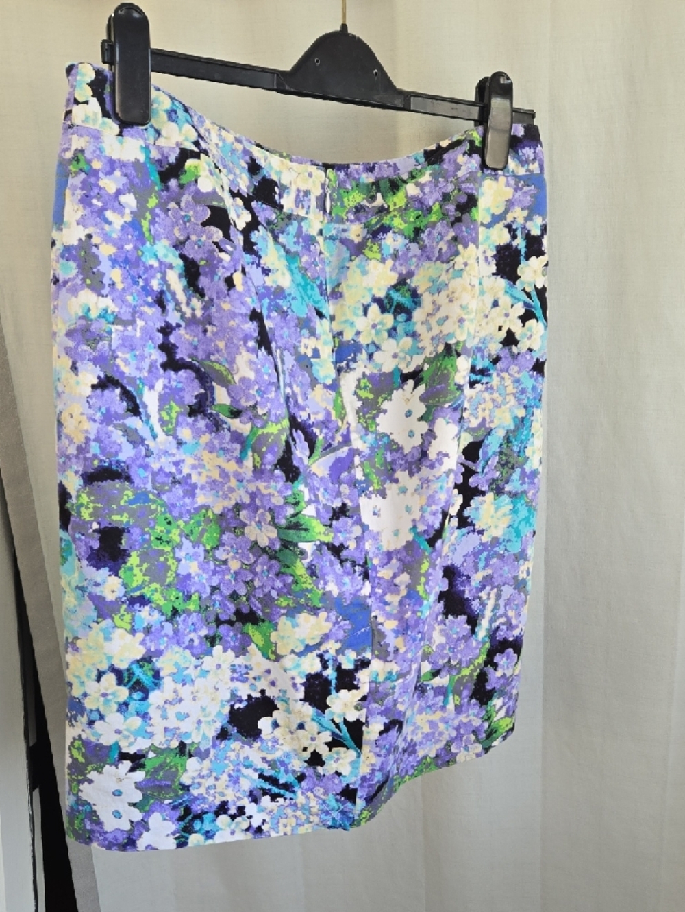 Van Heusen Floral Mini Skirt in Purple, Green and Cream - Picture 5 of 7